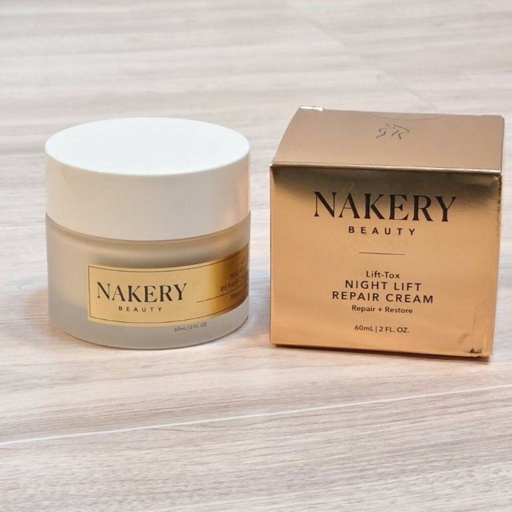 Nakery Beauty Lift-Tox Night Repair Cream Wrinkle Firming Moisturizer 2 oz 60ml
